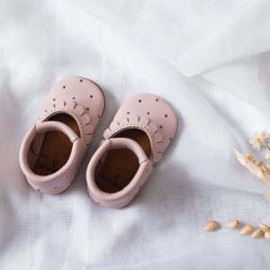 UP4773 ZAPATOS ANTONELLA PALO ROSA 100 % DE CUERO MINIMOX