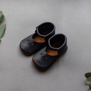 UP4780 ZAPATOS EVITA NEGRO 100 % DE CUERO MINIMOX