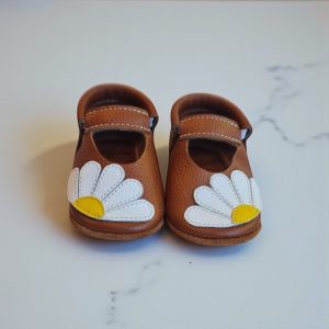 UP4778 ZAPATOS DAISIES KAMEL 100 % DE CUERO MINIMOX