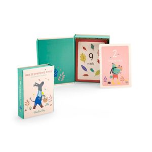 UP4689 TARJETAS MIS PRIMEROS 12 MESES EN FRANCÉS COLECCIÓN POMME DES BOIS