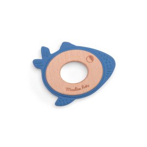 UP4110 MORDEDOR DE MADERA Y SILICONA BALLENA COLECCIÓN LAS AVENTURAS DE PAULIE