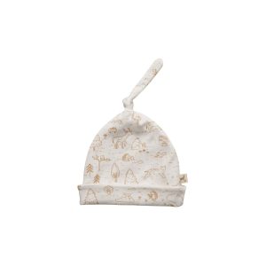 UP3845 GORRO DE ALGODÓN PIMA»THE STORY» IVORY RED CARIBOU
