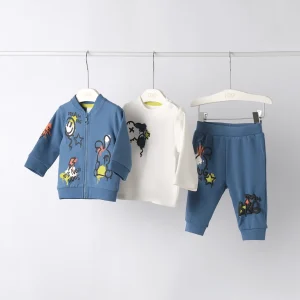 UP10101 Chandal 3 Piezas Bebé iDO | Azul Graffiti